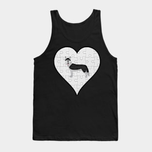 Siberian Husky Heart Jigsaw Pieces Design - Gift for Siberian Husky Lovers Tank Top